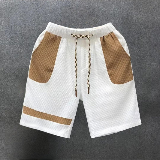 Coastal Contrast Textured Shorts