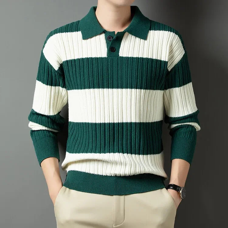 Porter Striped Knit Polo