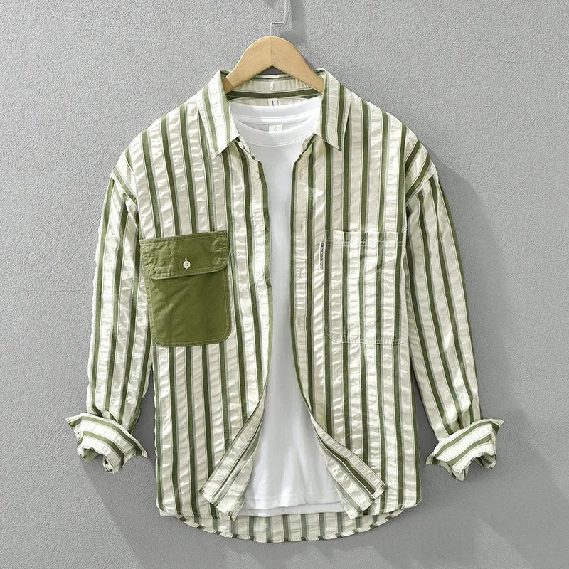Easton Striped Patch Shirt