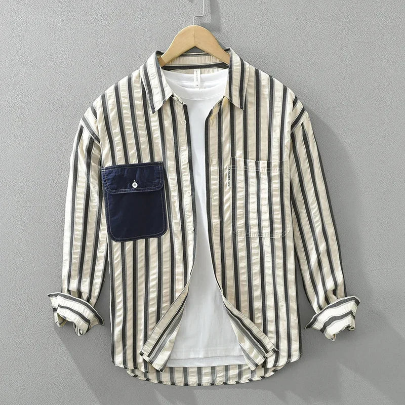 Easton Striped Patch Shirt