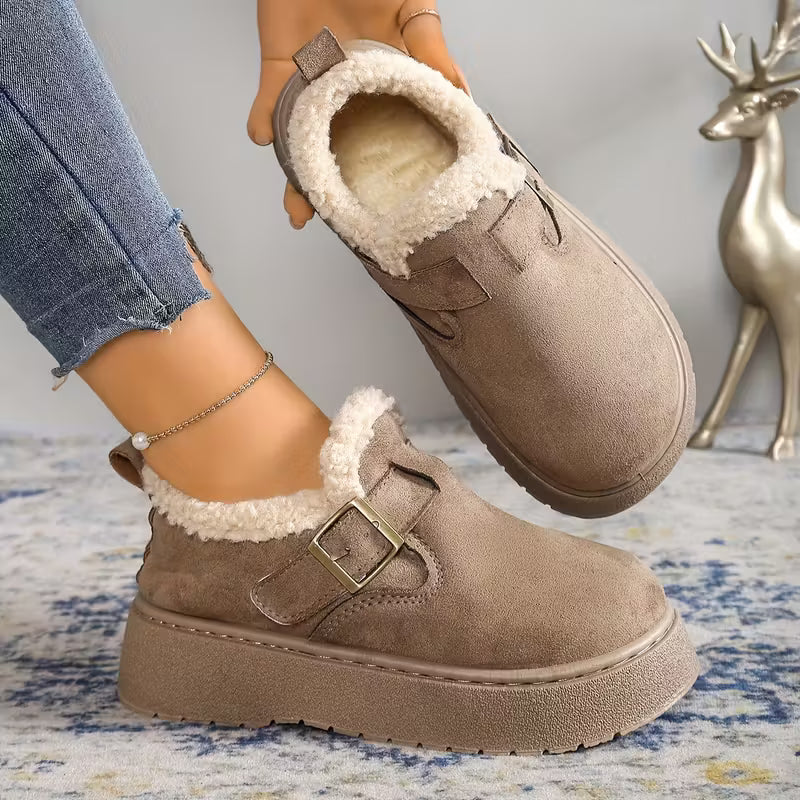 Cambridge Suede Fur-Lined Loafers