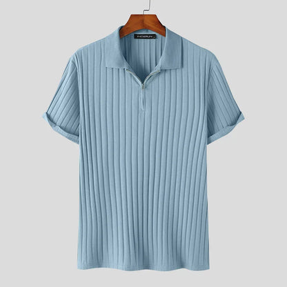 Frank Knit Quarter-Zip Short Sleeve Polo