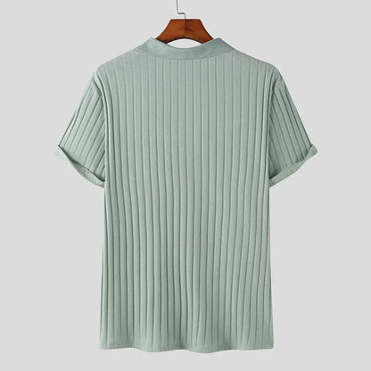 Frank Knit Quarter-Zip Short Sleeve Polo
