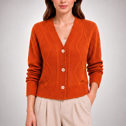 Elle Cable Knit Cardigan