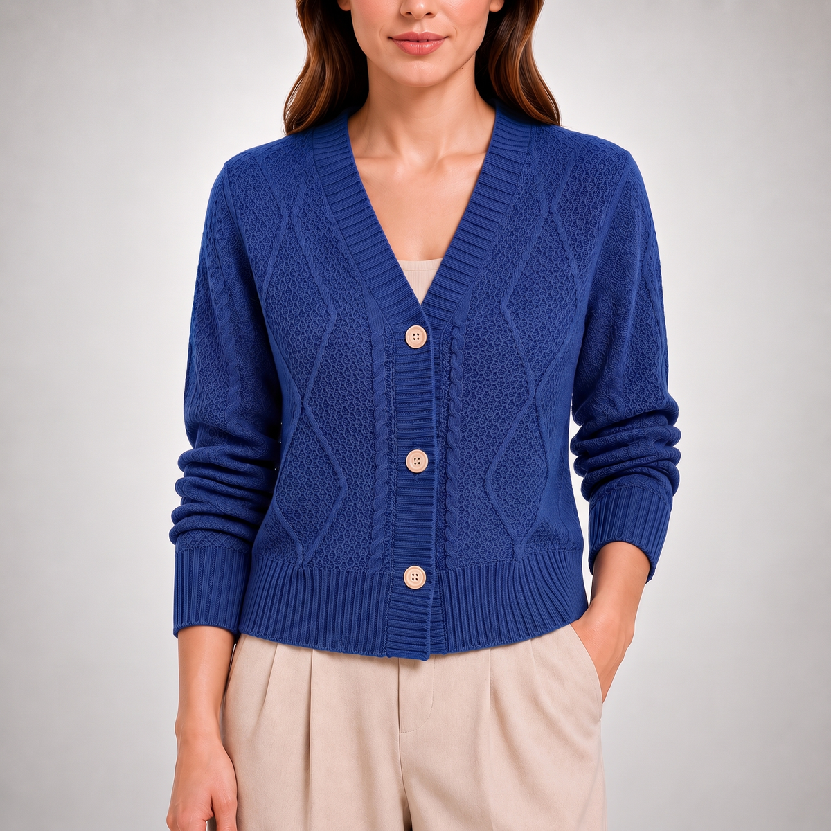 Elle Cable Knit Cardigan