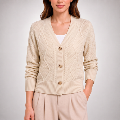 Elle Cable Knit Cardigan