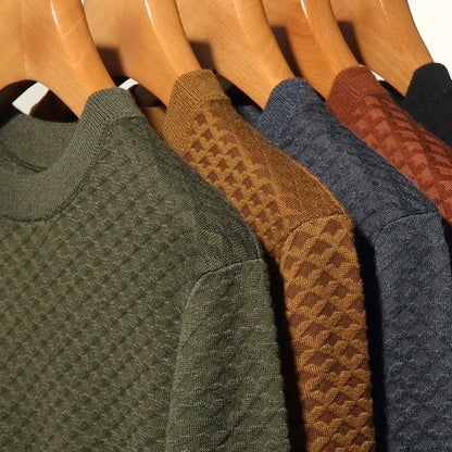 Honeycomb Knit Long-Sleeve