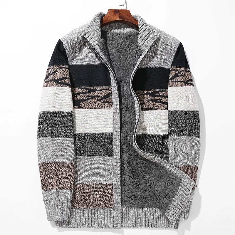 Jacques Color Block Wool Cardigan