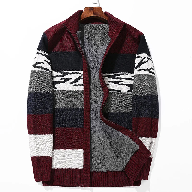 Jacques Color Block Wool Cardigan