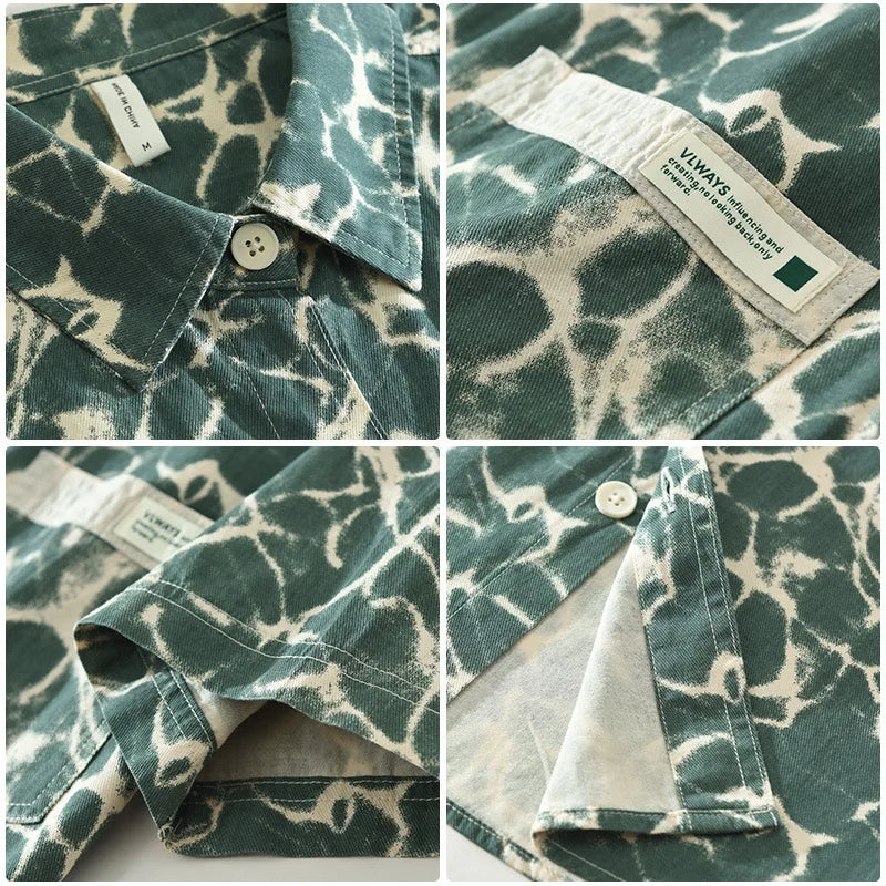 Ocean Ripple Button Up