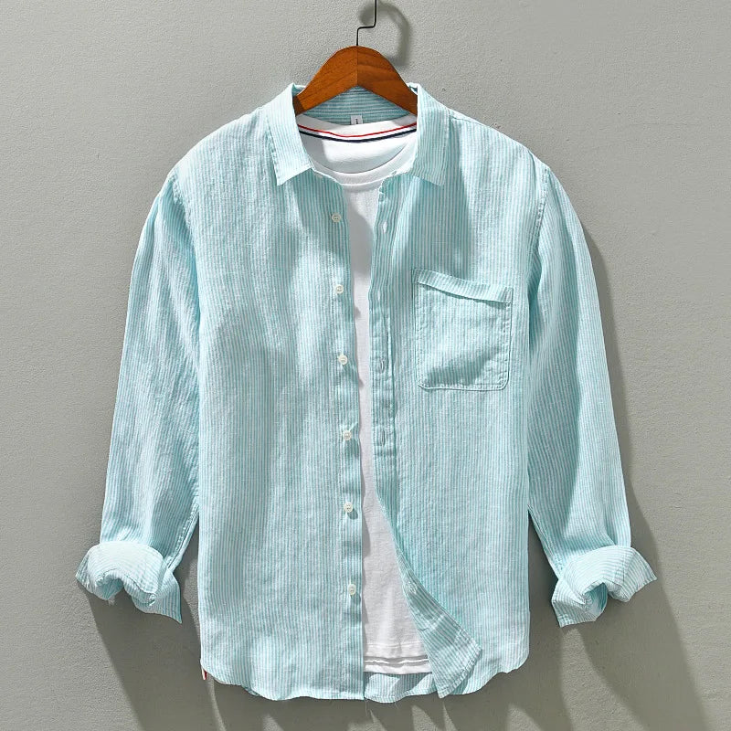 Oceanic Breeze Linen Shirt