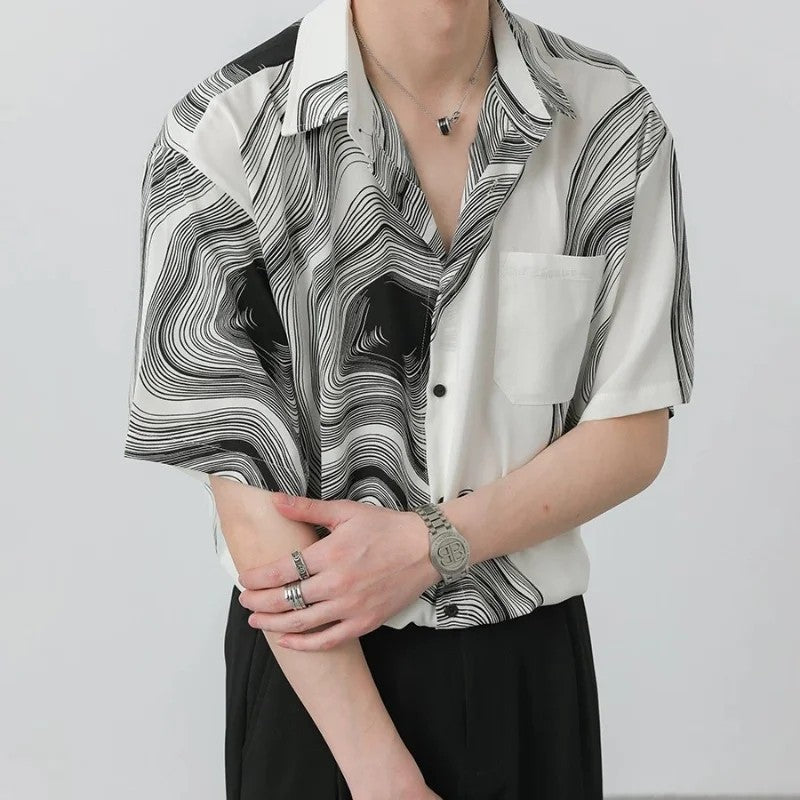 Perri Monochrome Ripple Shirt