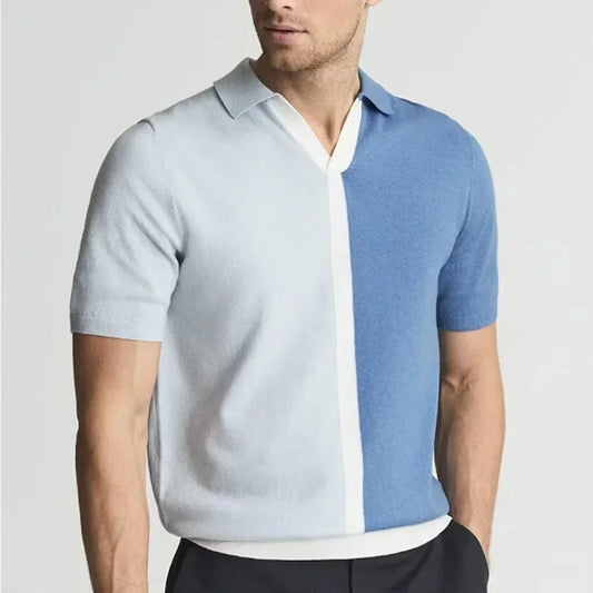 Quinn Dual-Tone Knit Polo