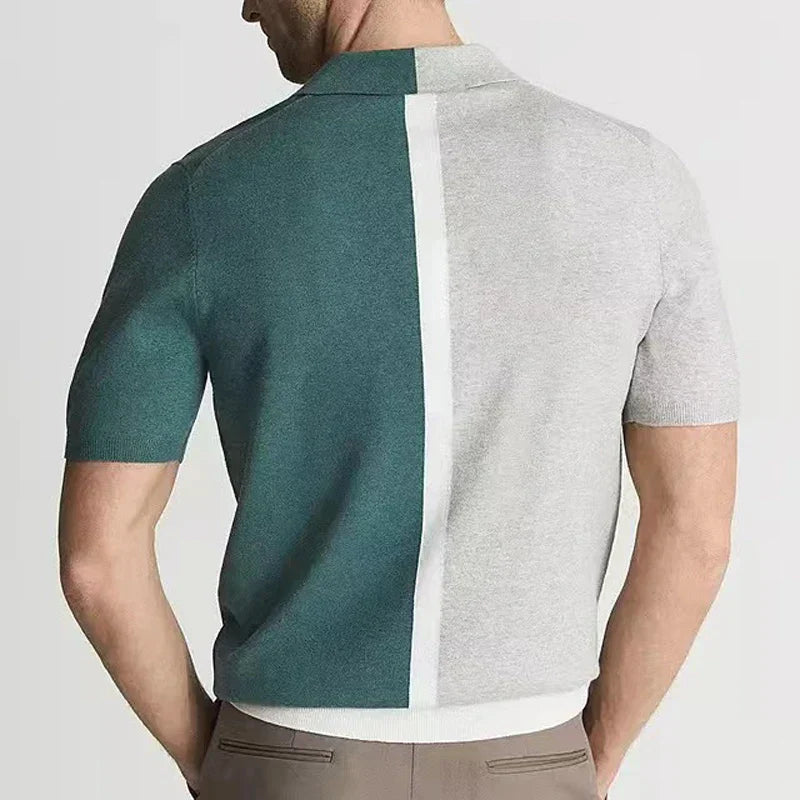 Quinn Dual-Tone Knit Polo