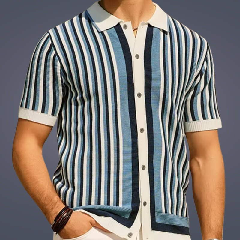 Striped Knit Polo