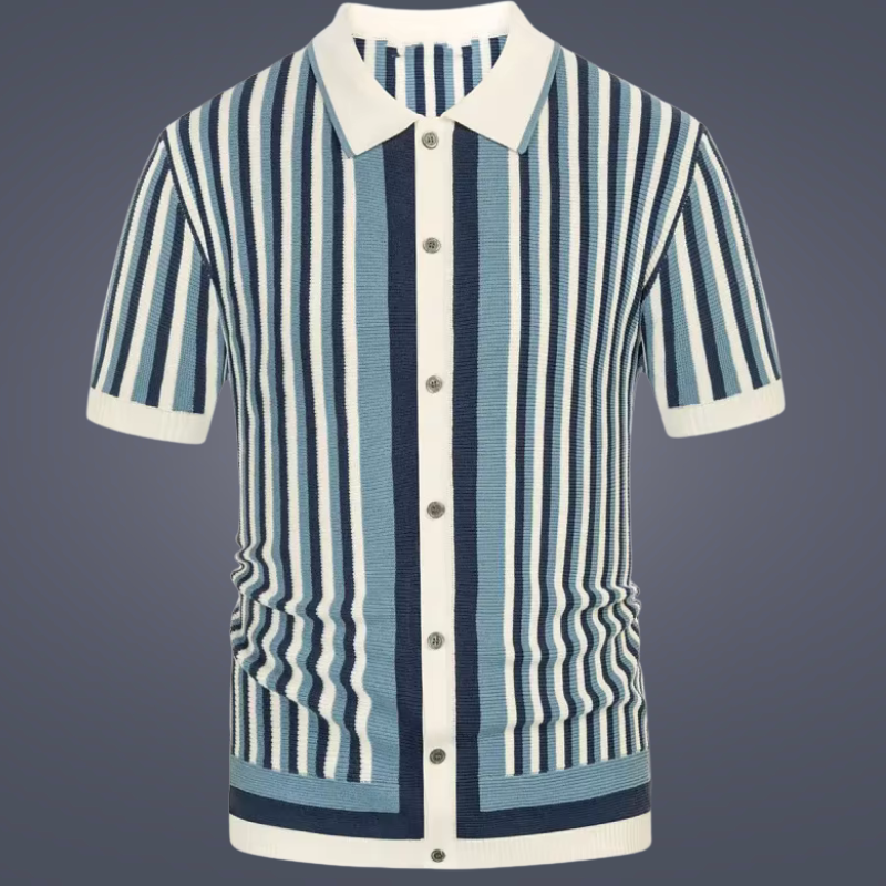 Striped Knit Polo