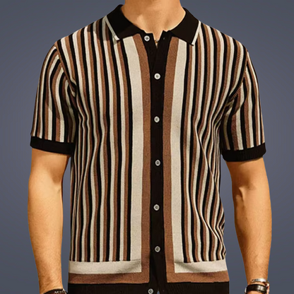Striped Knit Polo