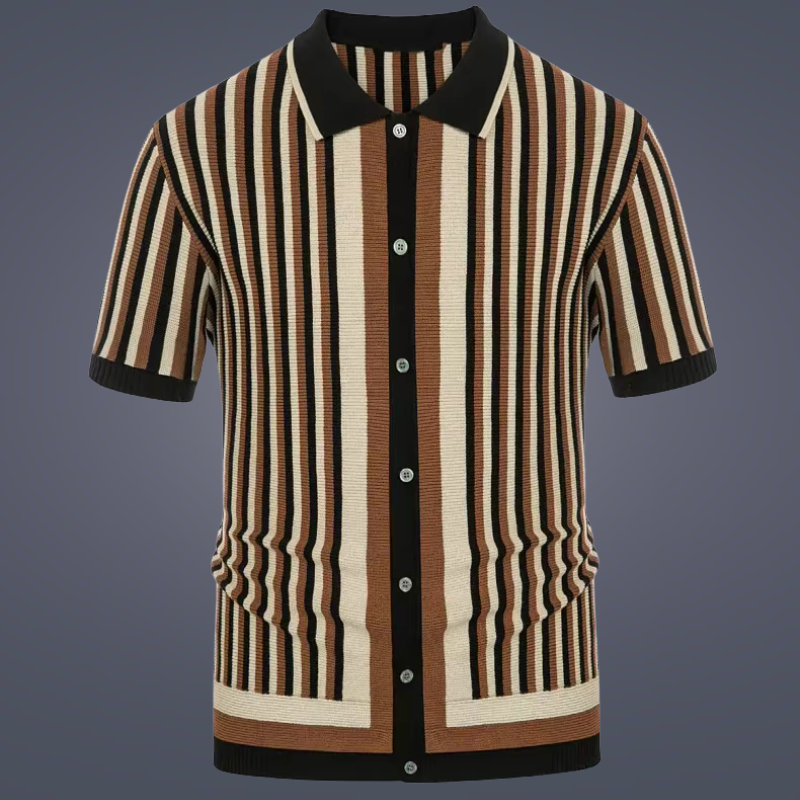 Striped Knit Polo