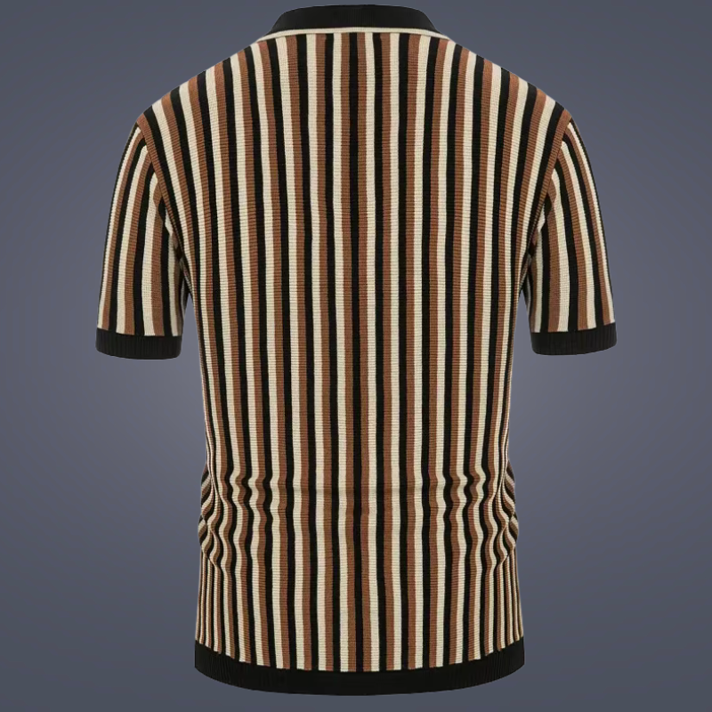 Striped Knit Polo