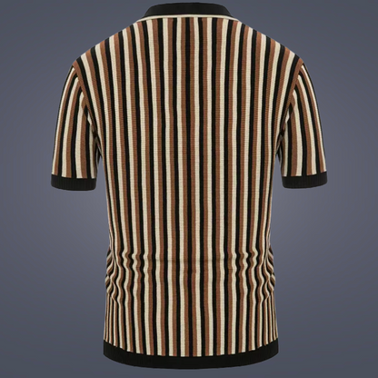 Striped Knit Polo