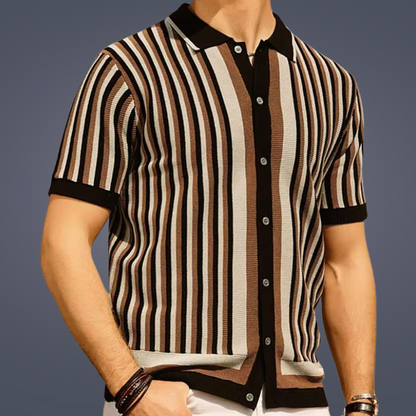 Striped Knit Polo