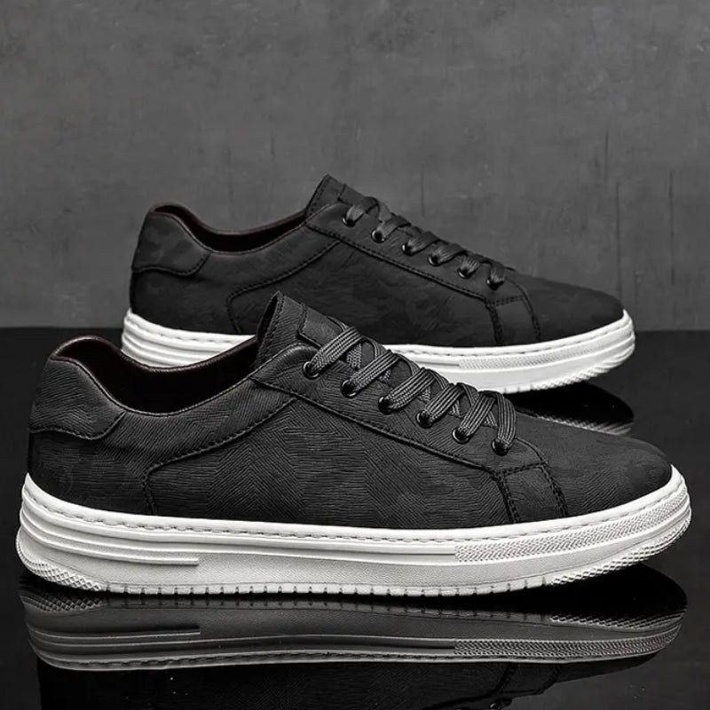 Thomas Geometric Leather Sneakers