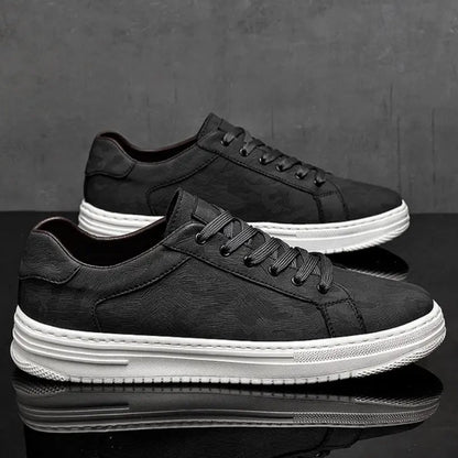 Thomas Geometric Leather Sneakers