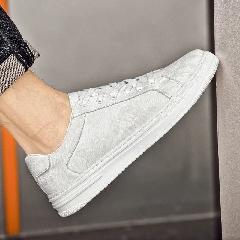 Thomas Geometric Leather Sneakers