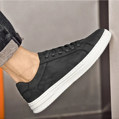 Thomas Geometric Leather Sneakers