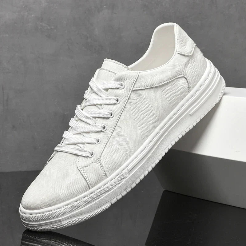Thomas Geometric Leather Sneakers