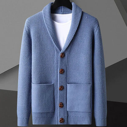 Vincenzo Waffle-Knit Cardigan