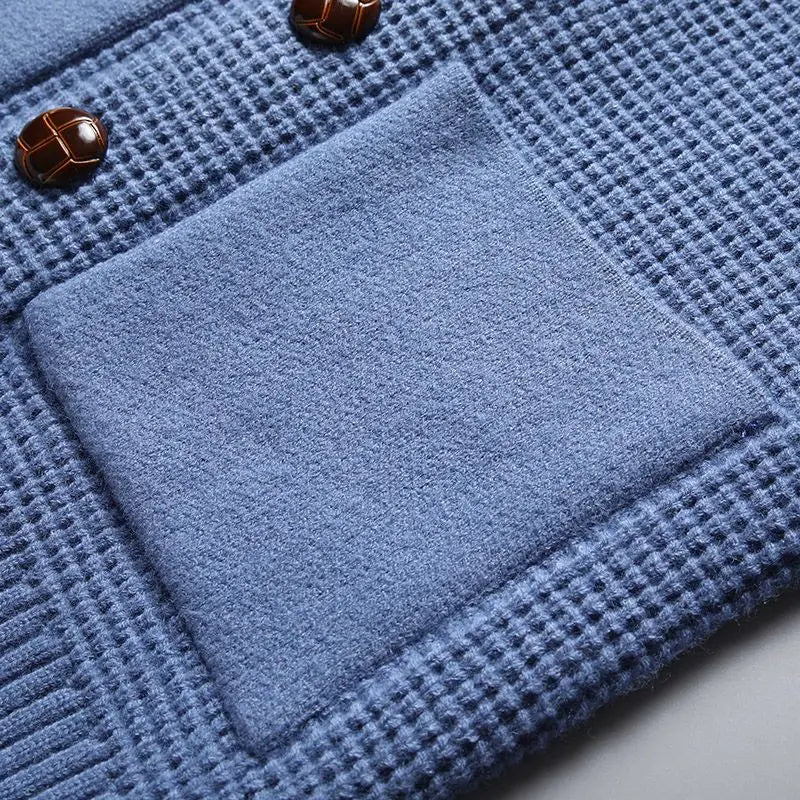 Vincenzo Waffle-Knit Cardigan