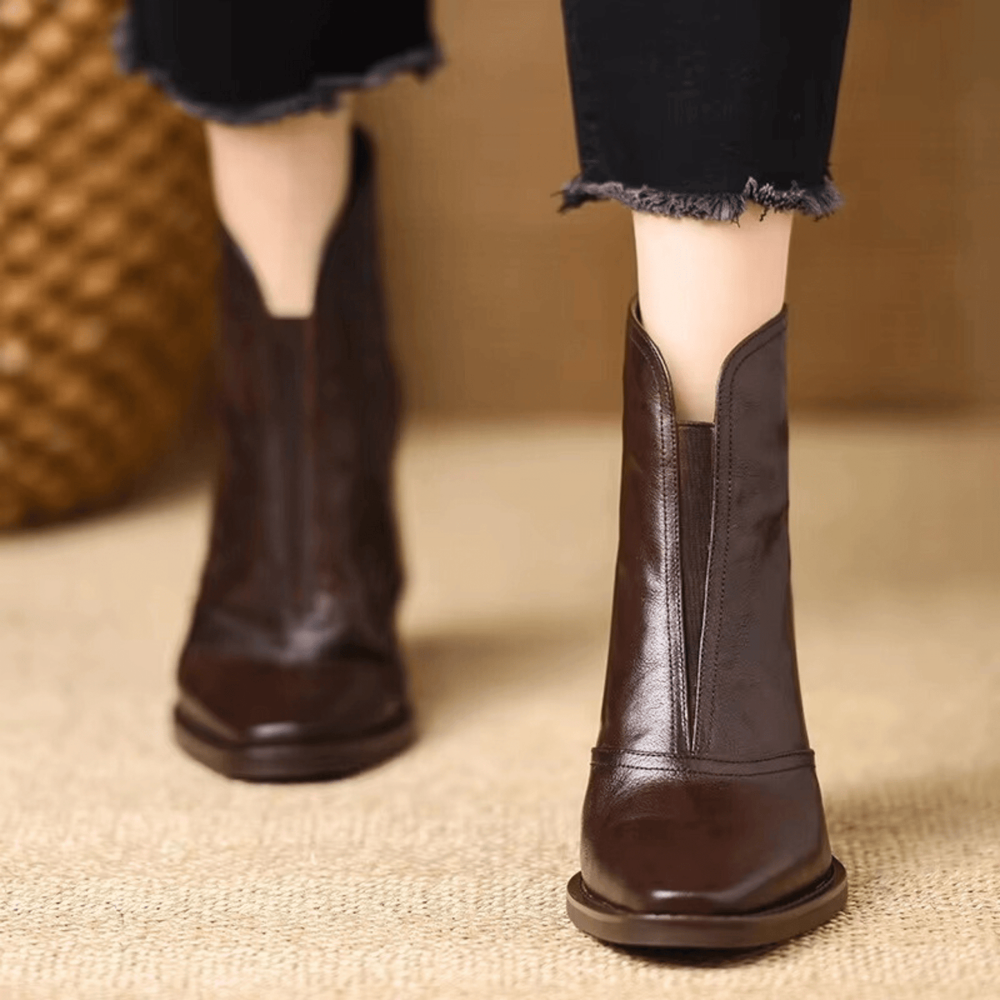 Vera Leather Ankle Boots