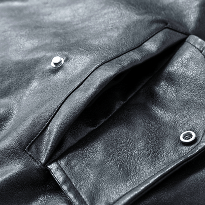 Weston Leather Hooded Bomber