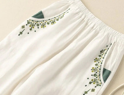 Amélie Cotton Linen Pants