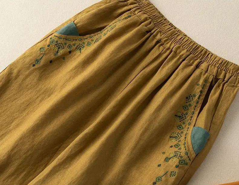Amélie Cotton Linen Pants