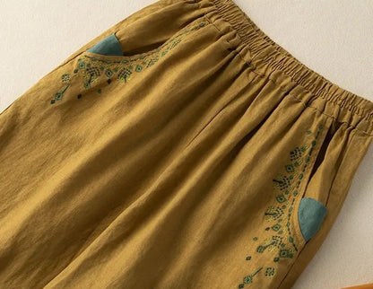 Amélie Cotton Linen Pants